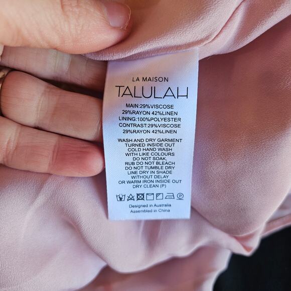 La Maison Talulah One Shoulder Mini Dress Size XL NWT Stripes Linen Blend - Picture 6 of 10